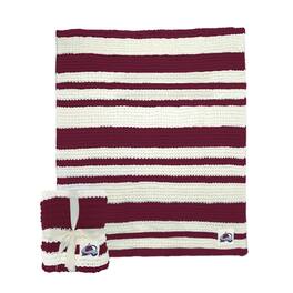 Logo Brands - Colorado Avalanche 50" x 60" Cable-Knit Throw Blanket - Multicolor