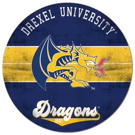 Jardine - Drexel Dragons 20'' x 20'' Retro Logo Circle Sign - Blue