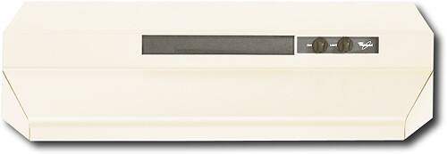 Front Standard. Whirlpool - 30" Convertible Range Hood - Biscuit.