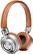Front. Master & Dynamic - MH30 On-Ear Headphones - Silver Metal/Brown Leather.