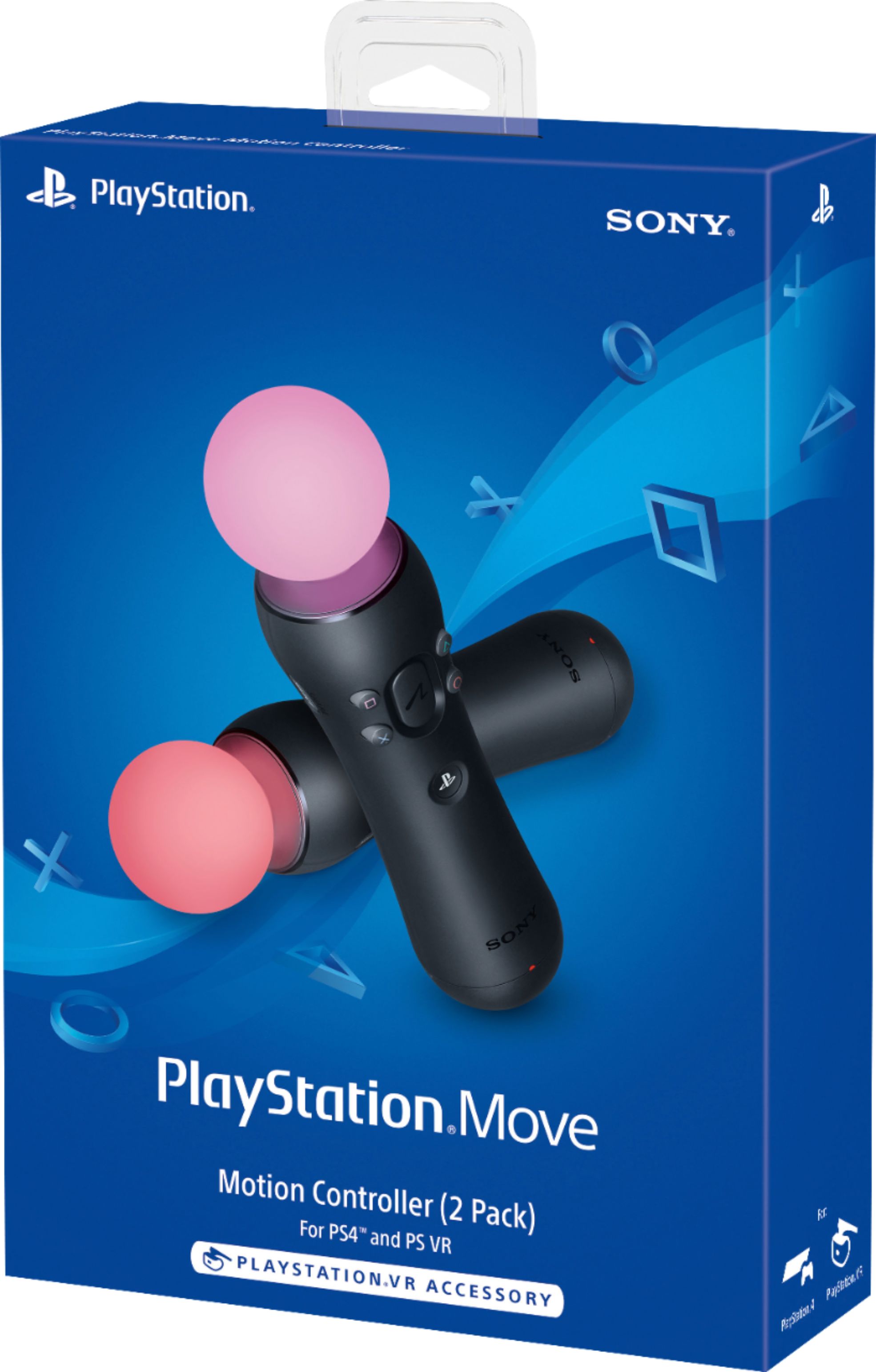 Sæt tøj væk Ødelægge Flagermus Best Buy: Sony PlayStation Move Motion Wireless Controller for PlayStation 4  and PlayStation VR (2-Pack) Black With White Balls 3002445