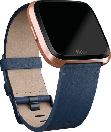Leather Small Band for Fitbit Versa - Midnight Blue was $49.95 now $22.99 (54.0% off)