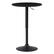 Angle. CorLiving - Round Adjustable Pedestal Dining Table - Black.