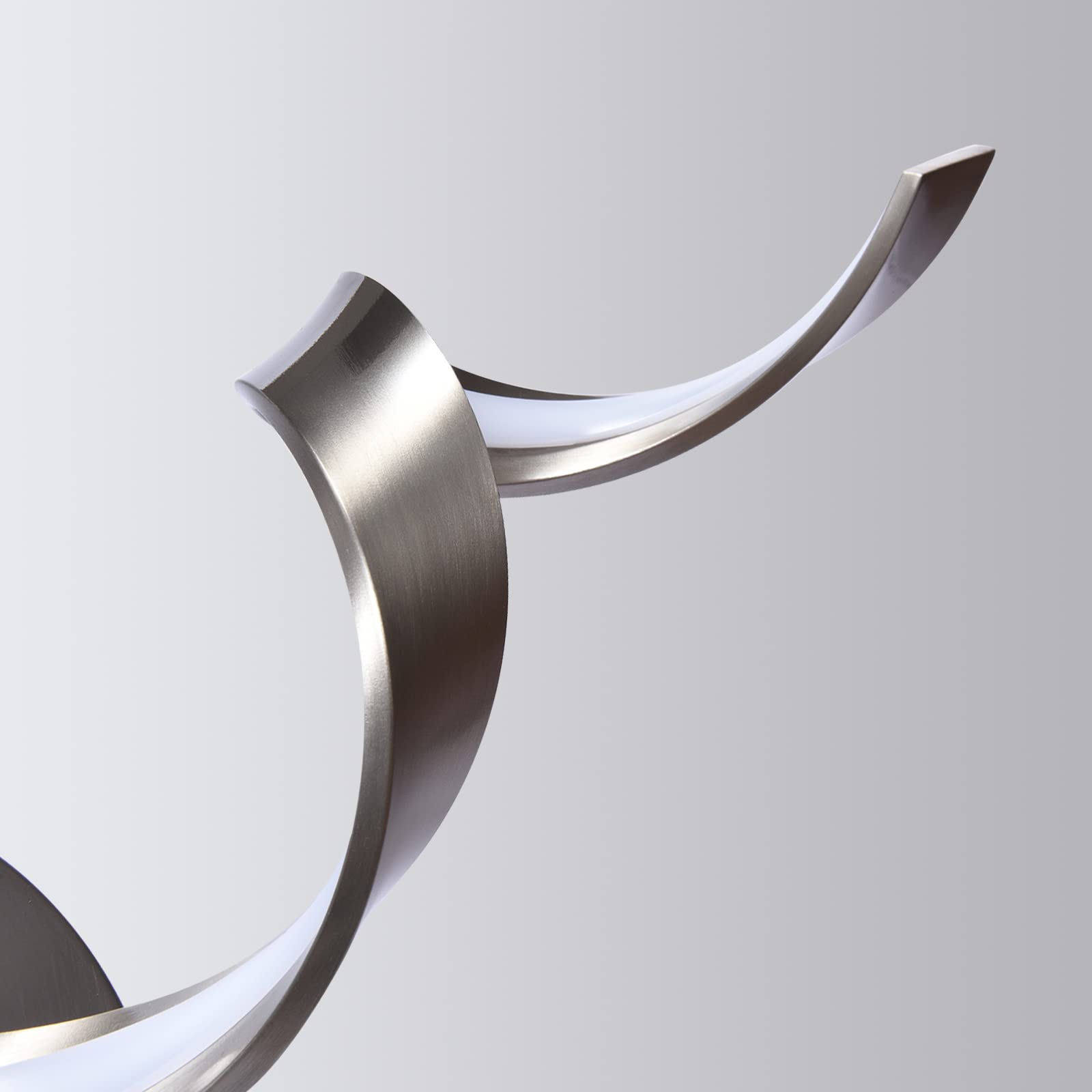 Alt View 1. HM 1810 - Dimmable Modern Led Bathroom Vanity Light Inch w Spiral Design Brushed Nickel Fixtures Over Mirror Wall Sco - Black-Curve Cool 23.6 inch.