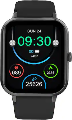 HONGGE - Smart Fitness Watch with Bluetooth Calling Large Display Health Monitoring and Long Battery Life - Black - (2025)