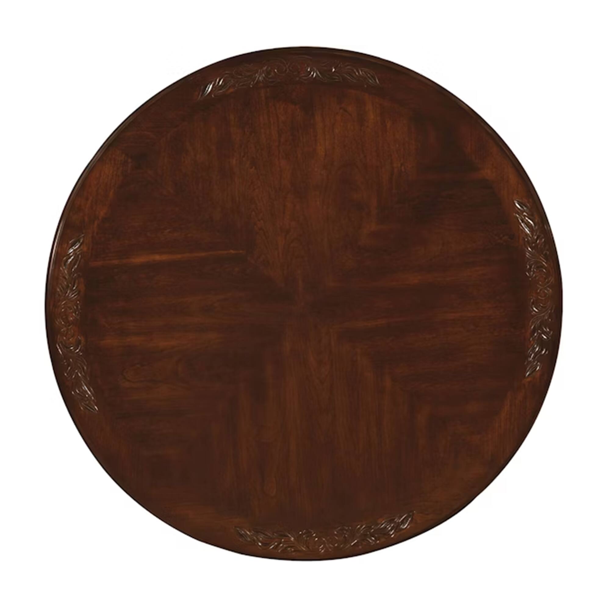 Alt View 3. Manhattan Lane - Mina 5pc Dining Table n Chair Set, 48 Inch Round Cherry Brown Wood Top - Brown.