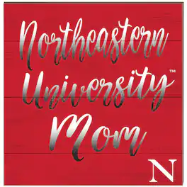 Jardine - Northeastern Huskies 10'' x 10'' Mom Plaque - Red