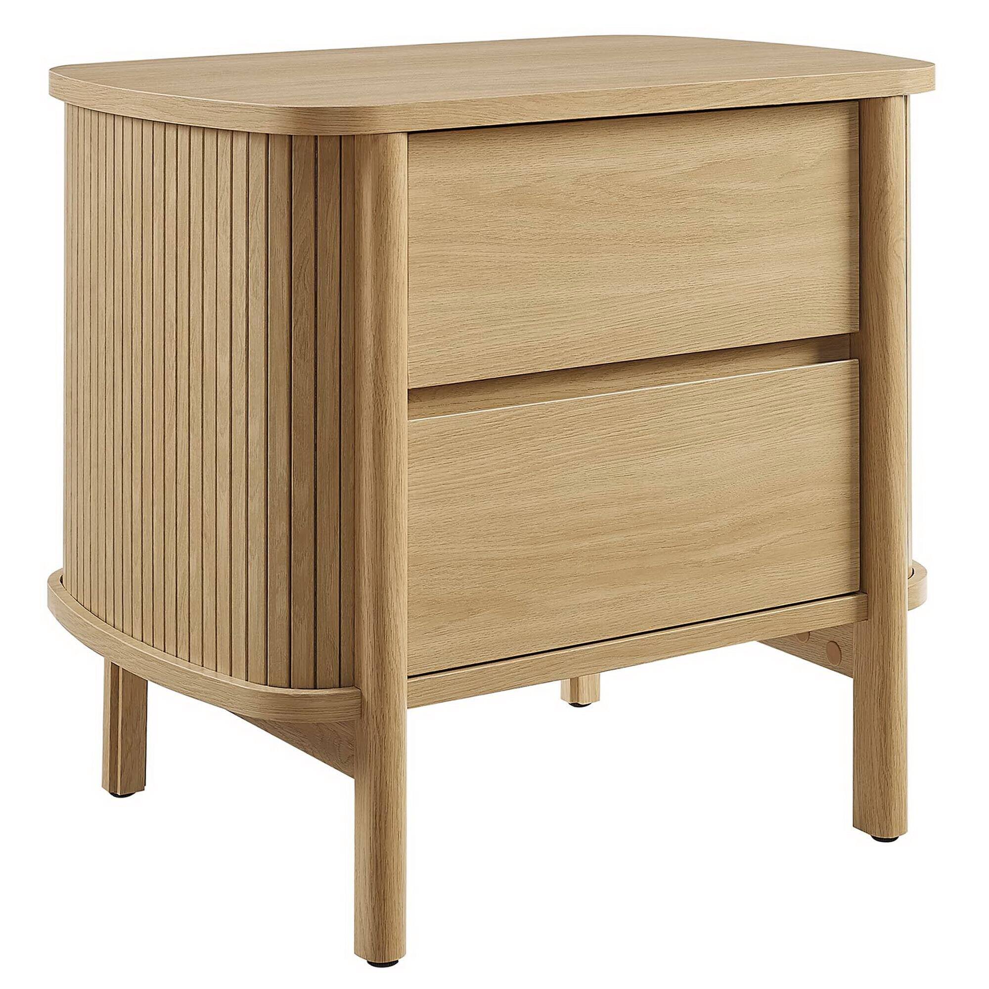 Angle. Modway - Cadence 2-Drawer Nightstand by Modway - Oak.