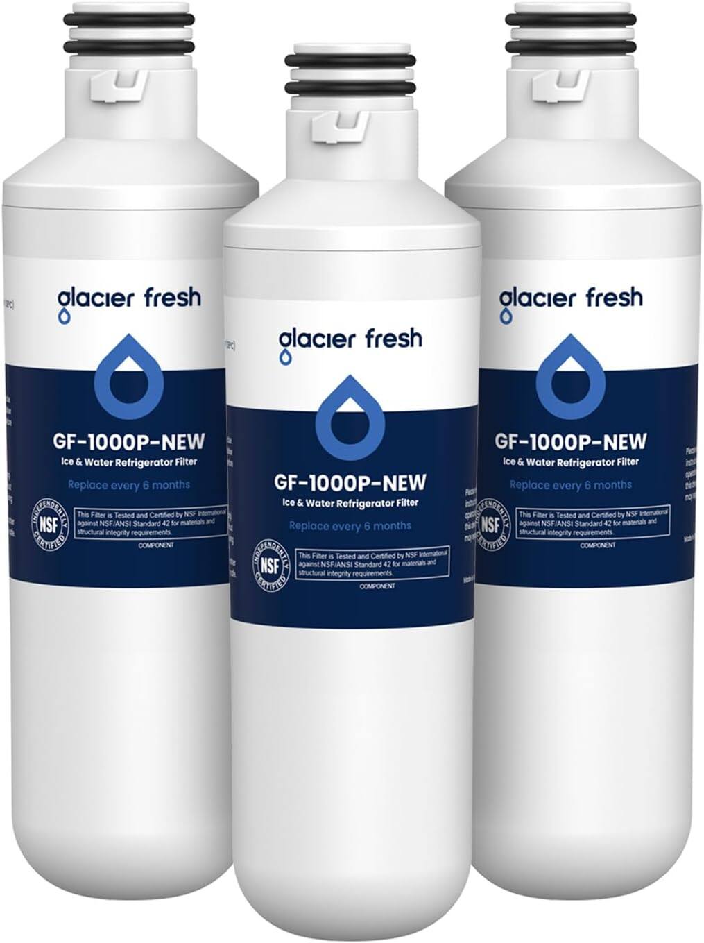 glacier fresh
GF-1000P-NEW
Ice & Water Refrigerator Filter
Replace every 6 months
This Filter is Tested and Certified by NSF International and NSF against NSF/ANSI Standard 42 for materials and structural integrity requirements.
COMPONENT
glacier fresh
GF-1000P-NEW
Ice & Water Refrigerator Filter
Replace every 6 months
This Filter is Tested and Certified by NSF International and NSF against NSF/ANSI Standard 42 for materials and structural integrity requirements.
COMPONENT
glacier fresh
GF-1000P-NEW
Ice & Water Refrigerator Filter
Replace every 6 months
This Filter is Tested and Certified by NSF International and NSF against NSF/ANSI Standard 42 for materials and structural integrity requirements.
COMPONENT