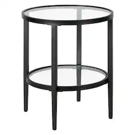 Camden&Wells - Hera Round Side Table - Blackened Bronze