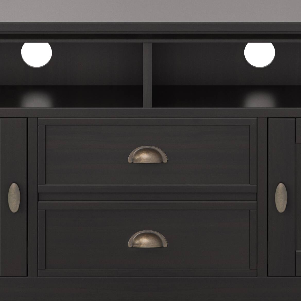 Alt View 3. Simpli Home - Redmond SOLID WOOD 72 inch TV Media Stand in Hickory Brown For TVs up to 80 inches - Hickory Brown.