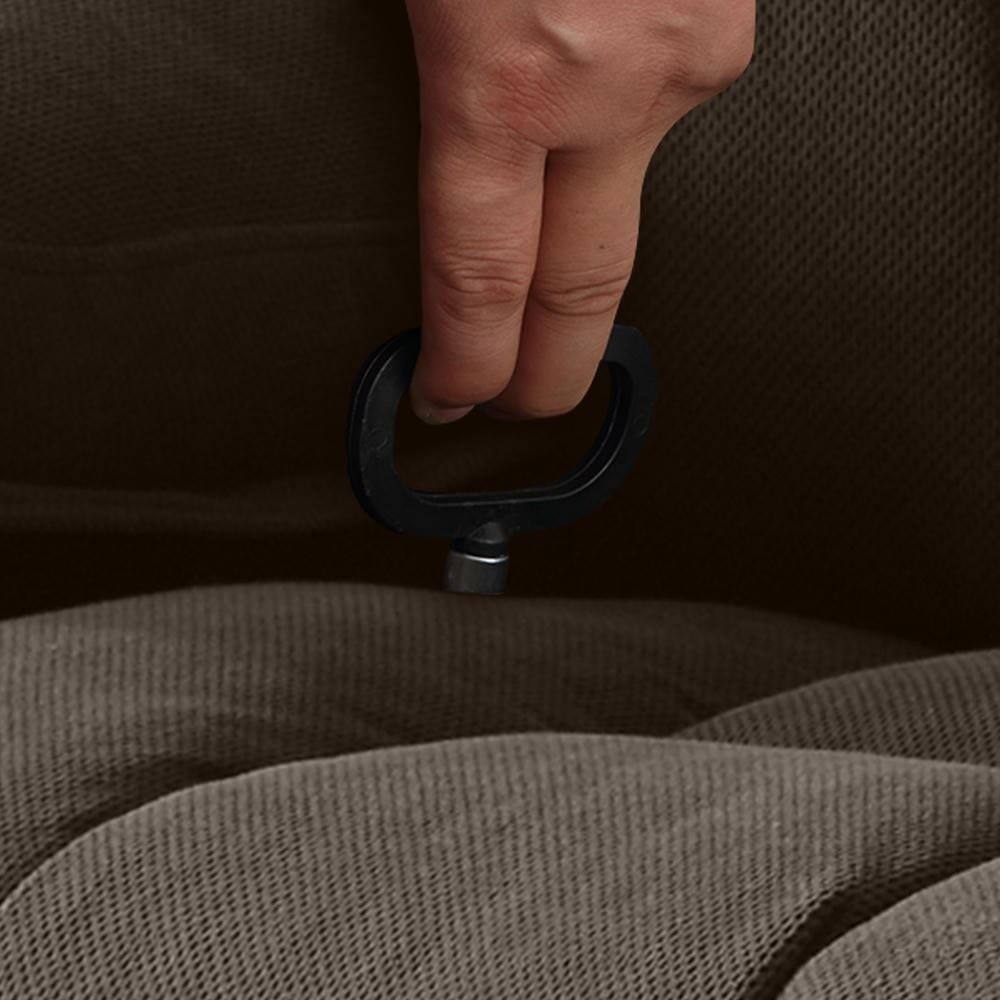 Alt View 4. Kadyn - Swivel Massage Recliner Chair, 8-Point Vibration & Heat, 360° Rotation, USB Port, Cup Holders, Brown - Brown.