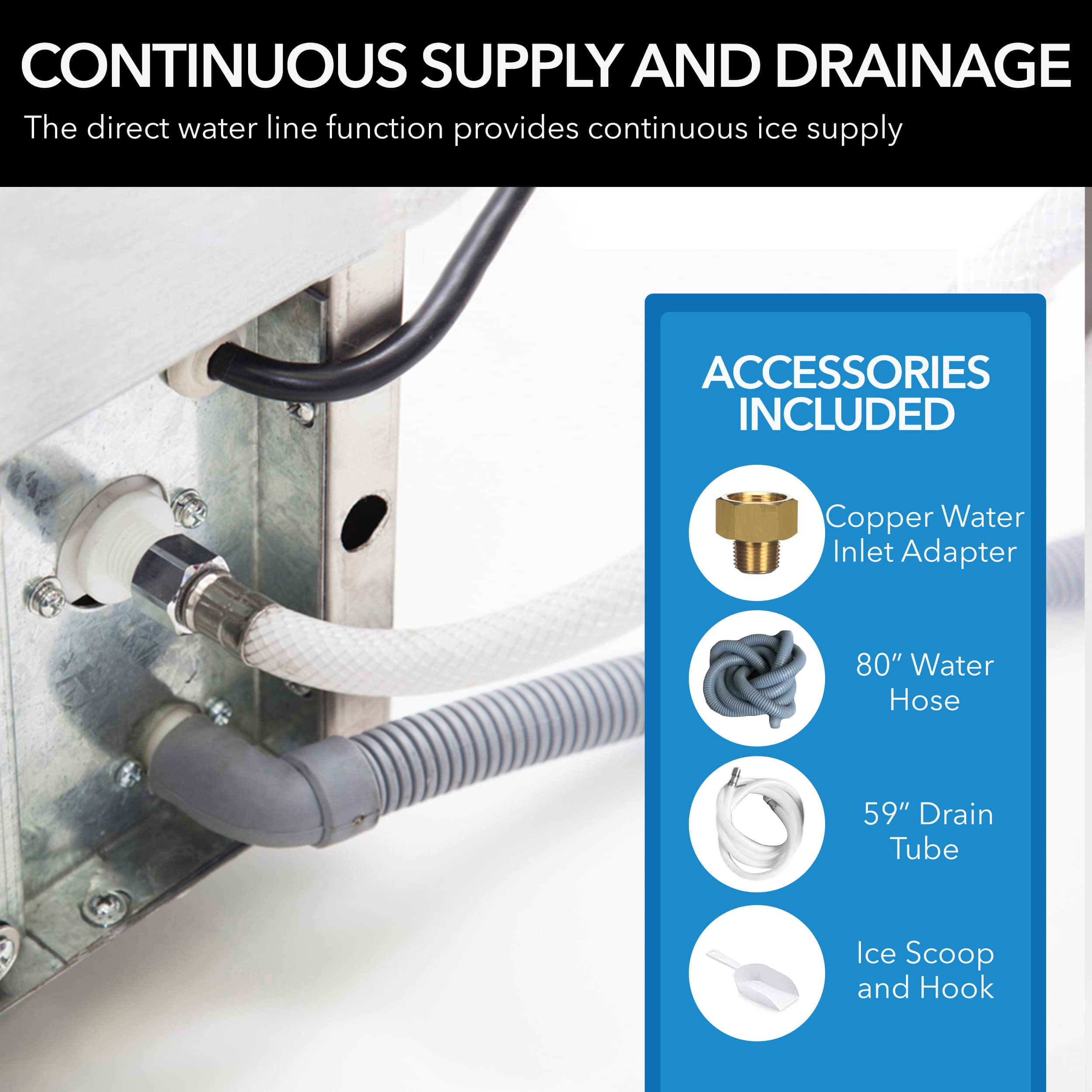 Left Zoom. Whynter - 15" 44-Lb. Freestanding Icemaker - Stainless Steel.