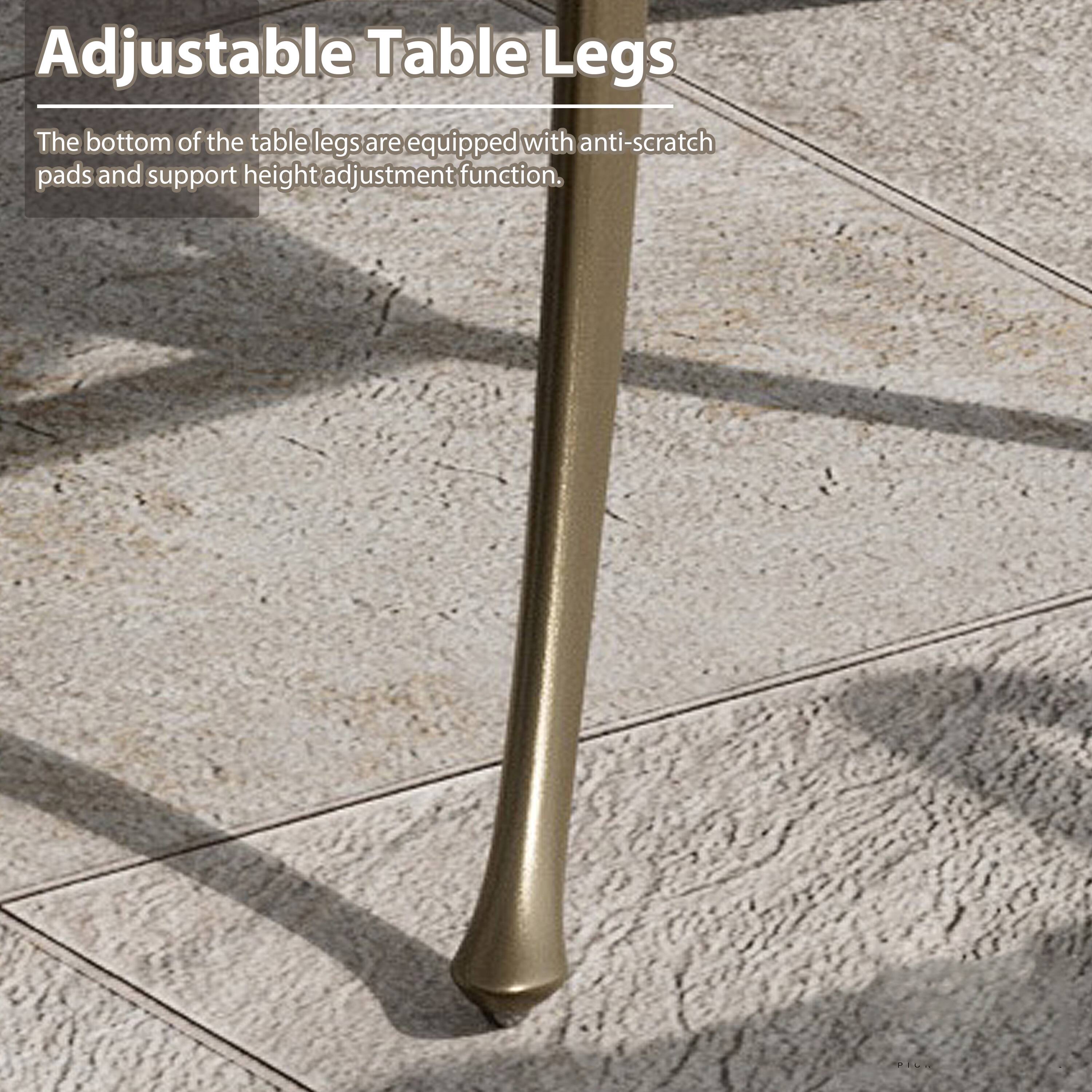 Adjustable Table Legs

The bottom of the table legs are equipped with anti-scratch pads and support height adjustment function.