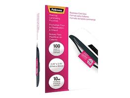 Fellowes - Thermal Laminating Pouches, Business Card, 10 Mil, 100/Pack - Clear