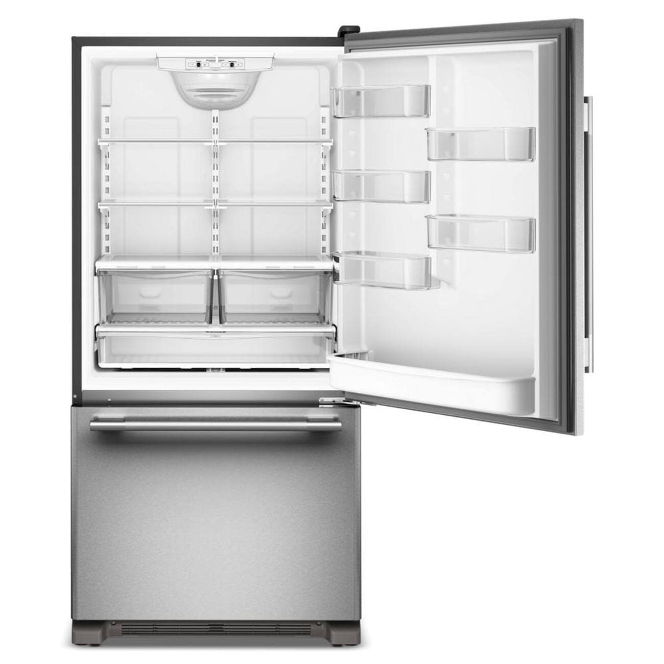 Alt View 10. KitchenAid - 22 Cu. Ft. 33-Inch Standard-Depth Bottom Mount Refrigerator with Right Door Swing - PrintShield Stainless.