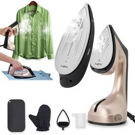 True & Tidy - 1600W DuoPress XL Iron & Steamer With Detachable Ironing Plate and Digital Screen - Gold