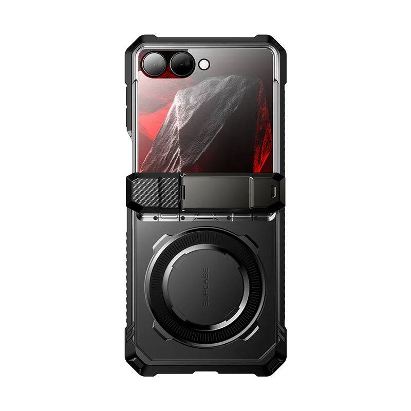 Alt View 8. SUPCASE - UB Grip MagSafe Case for Samsung Galaxy Z Flip 8 with Kickstand & Front Screen Protector - Black.