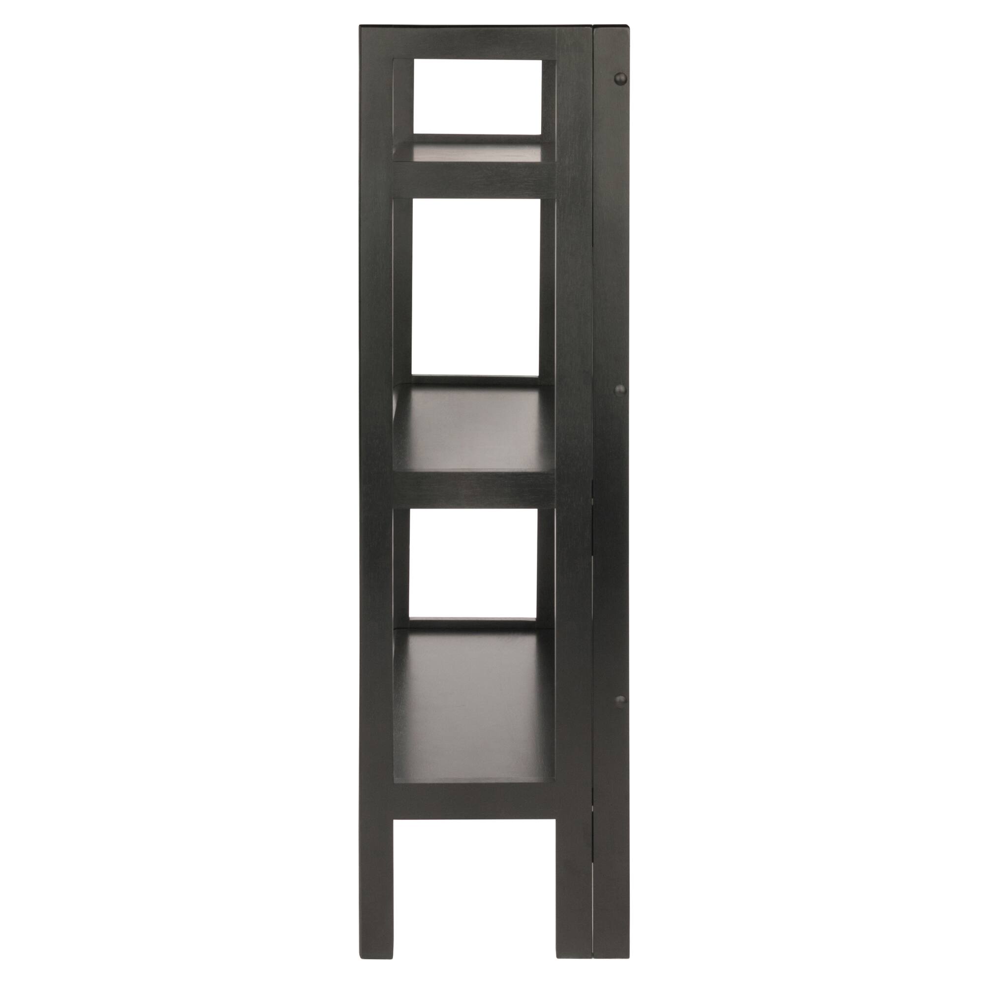 Alt View 5. Winsome Wood - Terry 3-Tier Foldable Shelf, Stackable - Black.