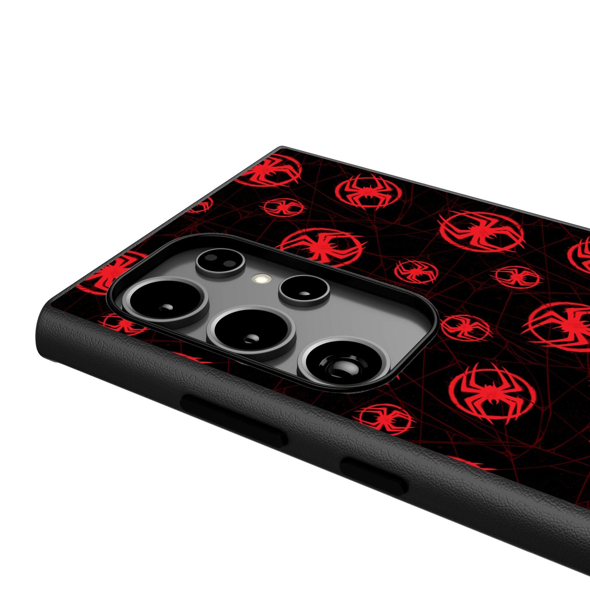 Back. Keyscaper - Marvel Pattern MagSafe Compatible Phone Case - Samsung Galaxy S25 Ultra - Miles Morales.