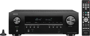 Denon - AVR-S540BT Receiver, 5.2 channel, 4K Ultra HD Audio and Video, Home Theater System, built-in Bluetooth and USB - Black - Front_Zoom