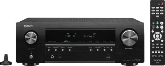 Denon - AVR-S540BT Receiver, 5.2 channel, 4K Ultra HD Audio and Video, Home Theater System, built-in Bluetooth and USB - Black