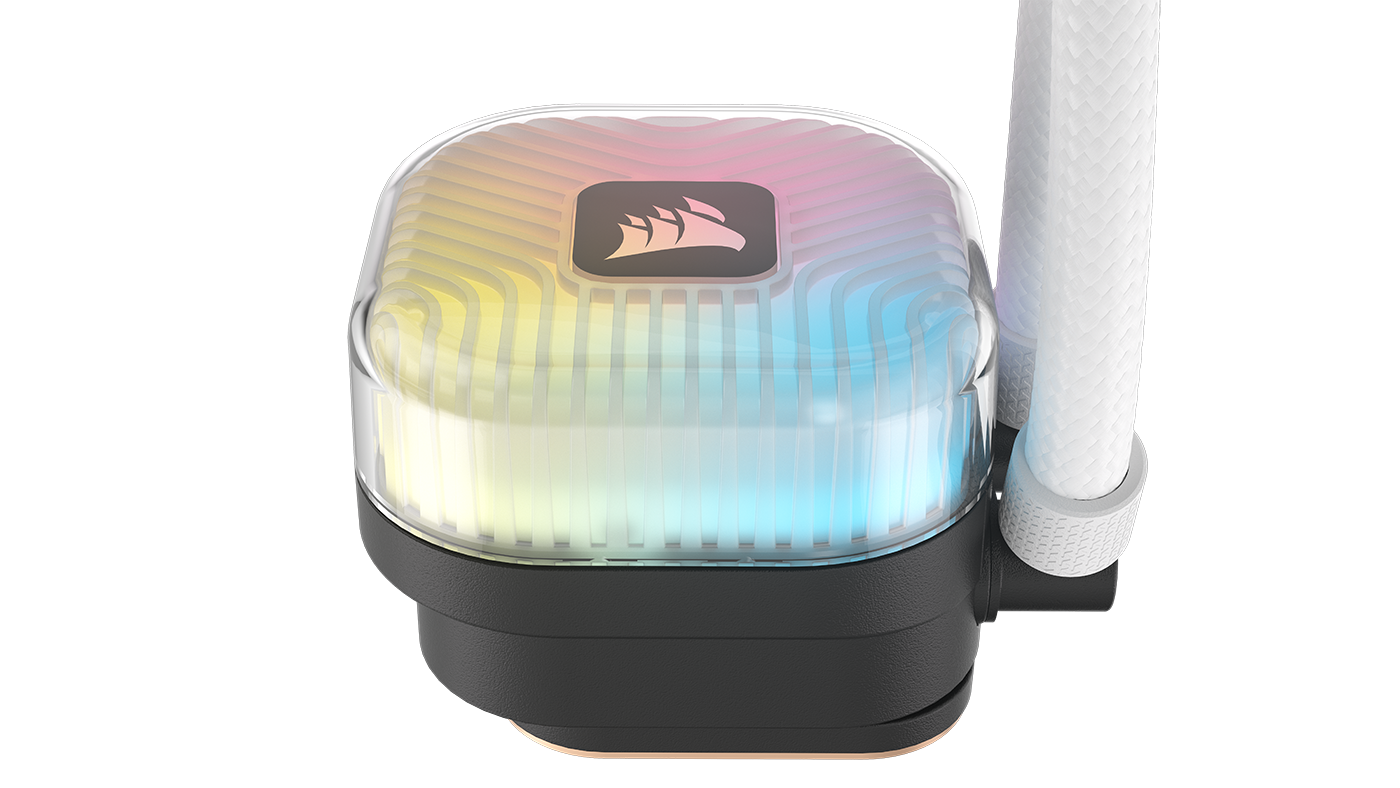 Alt View 9. CORSAIR - iCUE LINK TITAN II 360 RX RGB Liquid CPU Cooler - White.