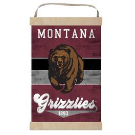 Jardine - Montana Grizzlies Retro Logo Banner Sign - Maroon