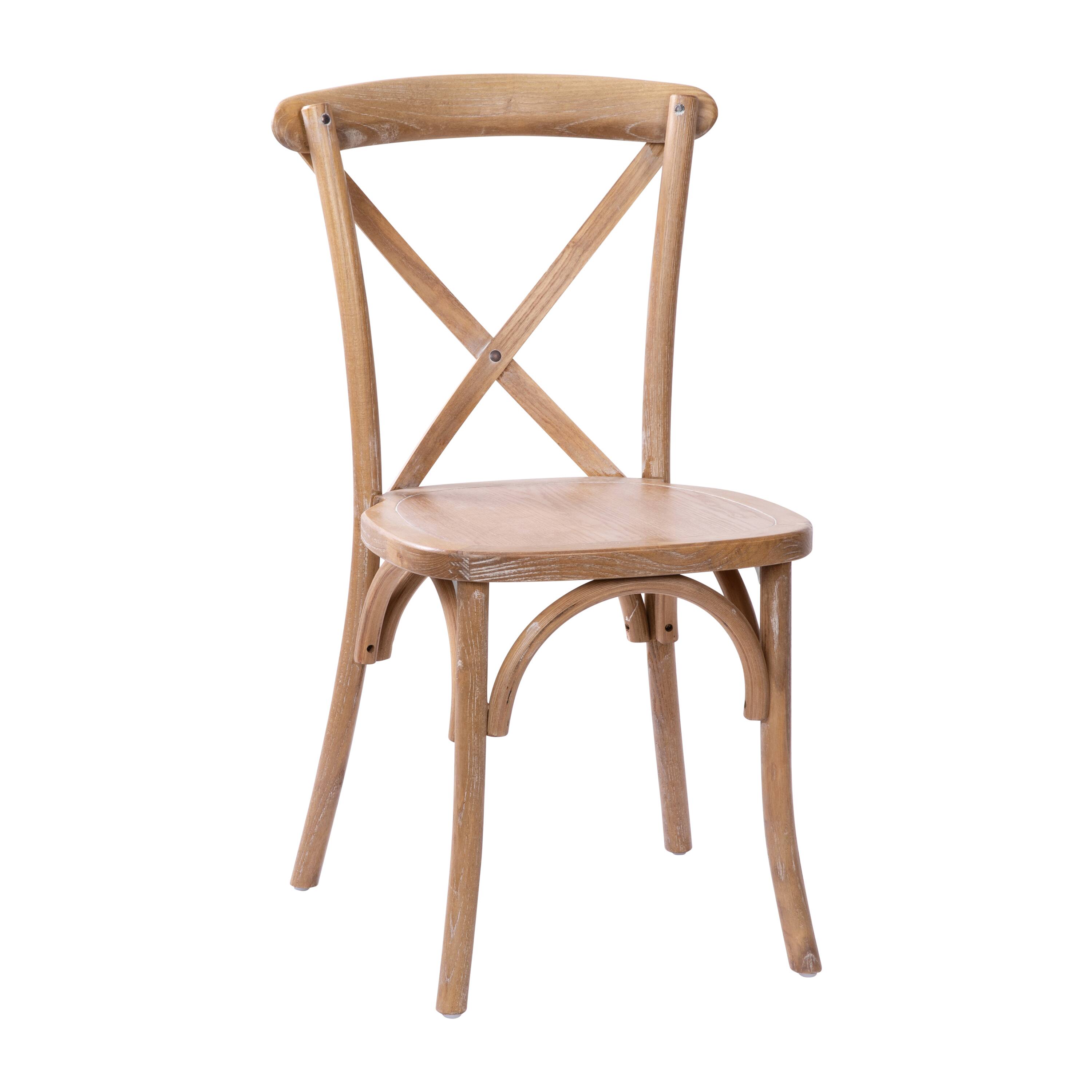 Alt View 1. Emma + Oliver - X-Back Chair - Medium White Grain.