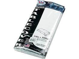 TABLE MATE - Heavy Duty 108"W x 54"D Solid Table Cover 6/Pack - White