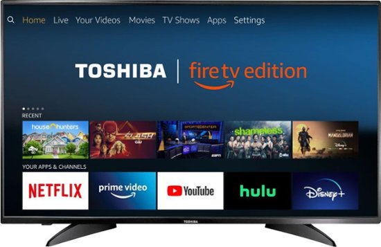 Toshiba - 43â Class â LED - 1080p â Smart - HDTV â Fire TV Edition - Front_Zoom. 1 of 11 Images & Videos. Swipe left for next.