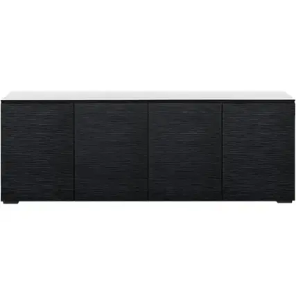 Front. Salamander Designs - Chameleon Chicago Cabinet for Flat-Panel TVs Up to 85" - Black Oak.