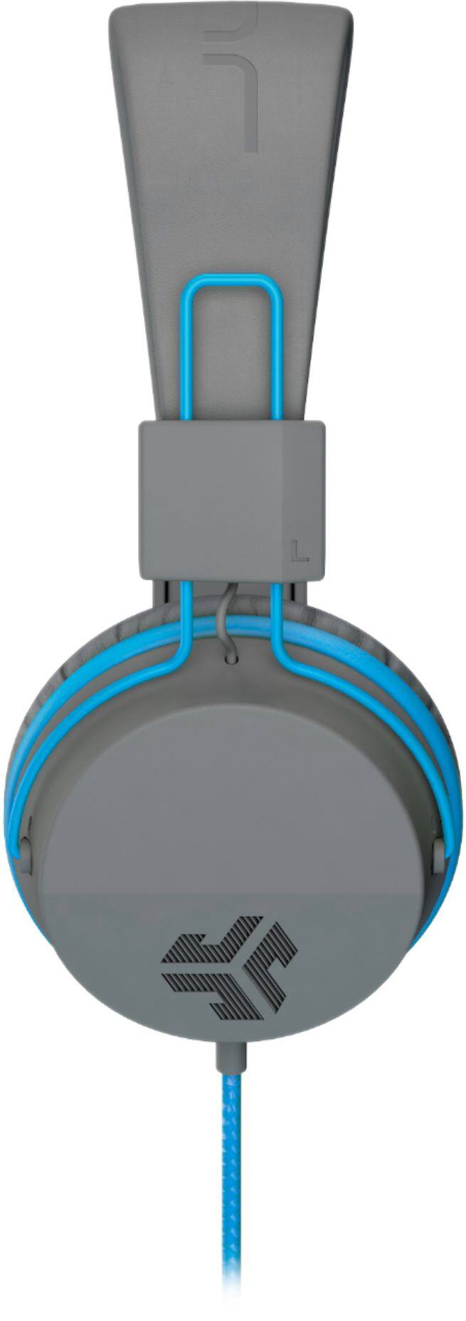 Alt View 11. JLab - JBuddies Studio On-Ear Kids Wired Headphones - Gray/Blue.