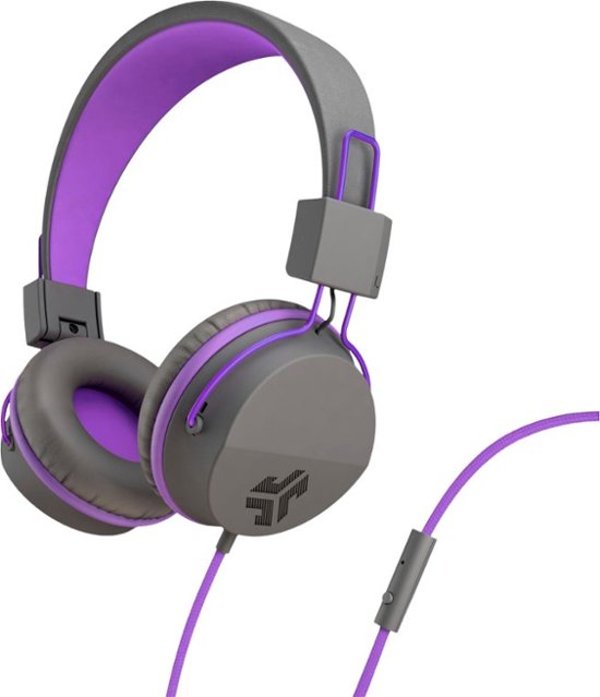 bestbuy.com | JLab - JBuddies Studio Wired Over-the-Ear Headphones - Gray/Purple