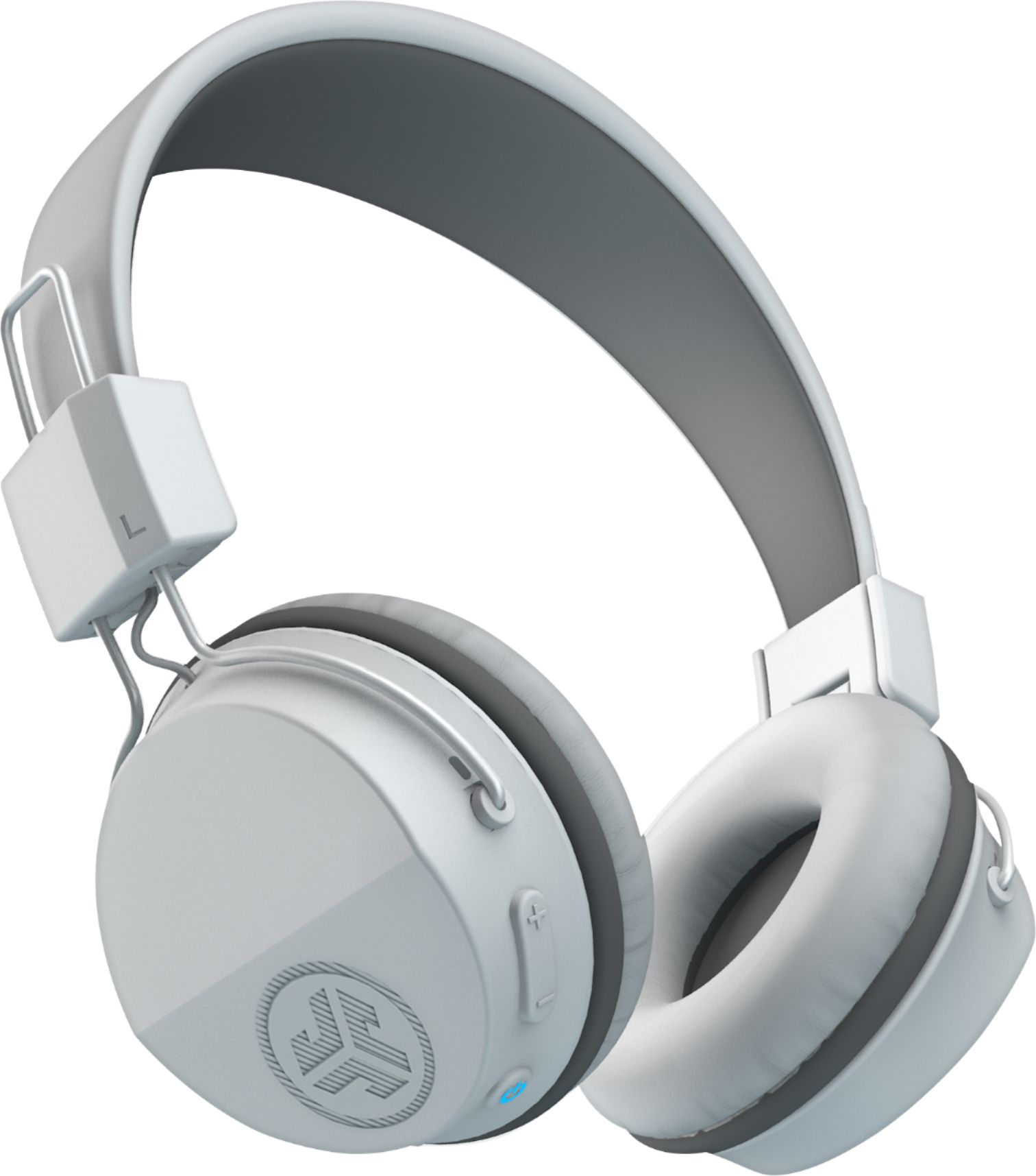 Angle View: JLab - Neon Wireless On-Ear Headphones - White