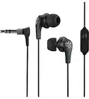 Front. JLab - JBuds Pro Signature Wired Earbud Headphones - Black.