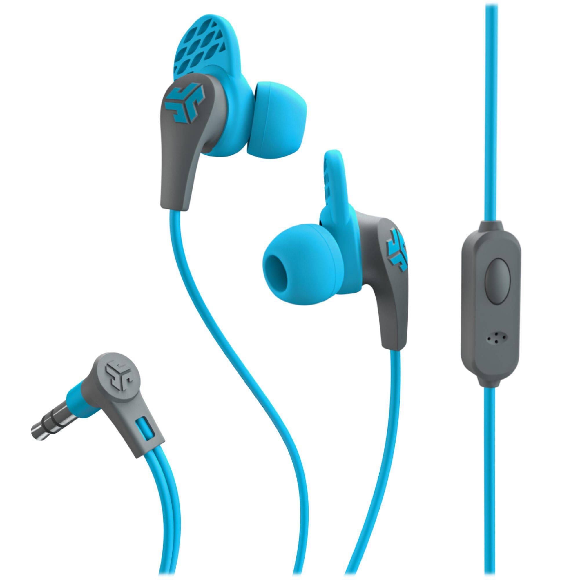 Alt View 11. JLab - JBuds Pro Signature Wired Earbud Headphones - Gray/Blue.