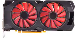 XFX - Refurbished Excellent - RS AMD Radeon RX 570 XXX Edition 8GB GDDR5 PCI Express 3.0 Graphics Card - Black/Red