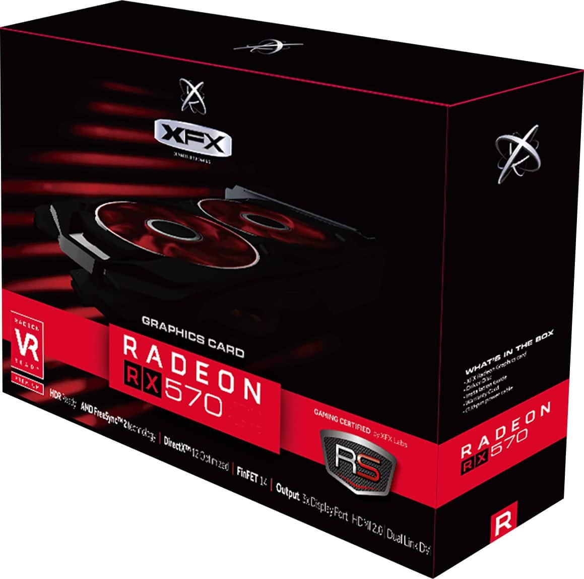 Alt View 15. XFX - RS AMD Radeon RX 570 XXX Edition 8GB GDDR5 PCI Express 3.0 Graphics Card - Black/Red.