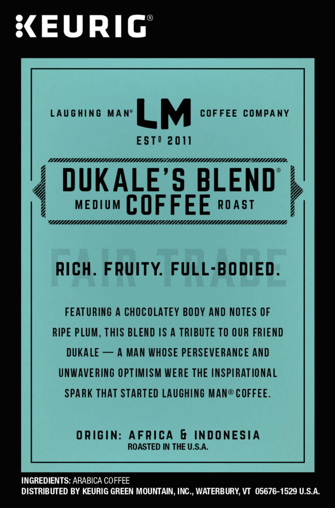 Keurig Laughing Man Dukales Blend K Cup Pods 16 Pack 5000196225 Keurig Laughing Man Dukales Blend K Cup Pods 16 Pack 5000196225