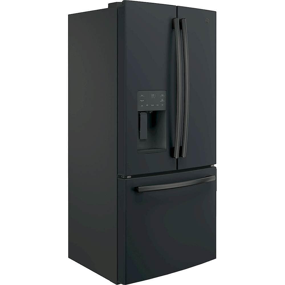 Angle. GE - 17.5 Cu. Ft. French Door Counter-Depth Refrigerator.
