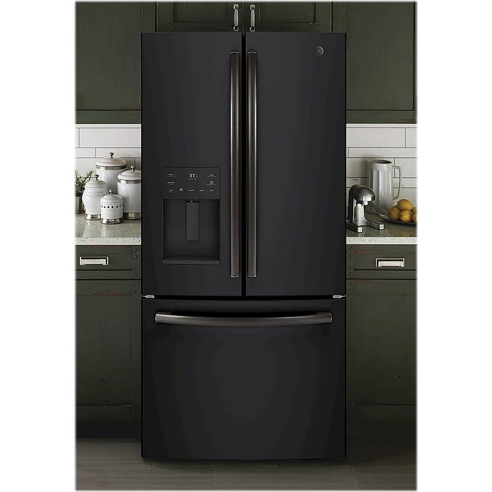 Alt View 12. GE - 17.5 Cu. Ft. French Door Counter-Depth Refrigerator.