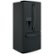 Left Zoom. GE - 17.5 Cu. Ft. French Door Counter-Depth Refrigerator - Fingerprint resistant black slate.
