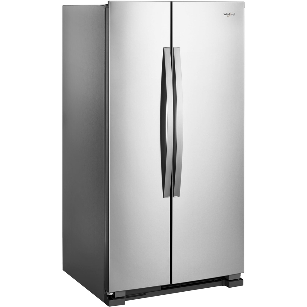 Left View: Fisher & Paykel - 16.9 Cu. Ft. French Door Refrigerator - Stainless steel