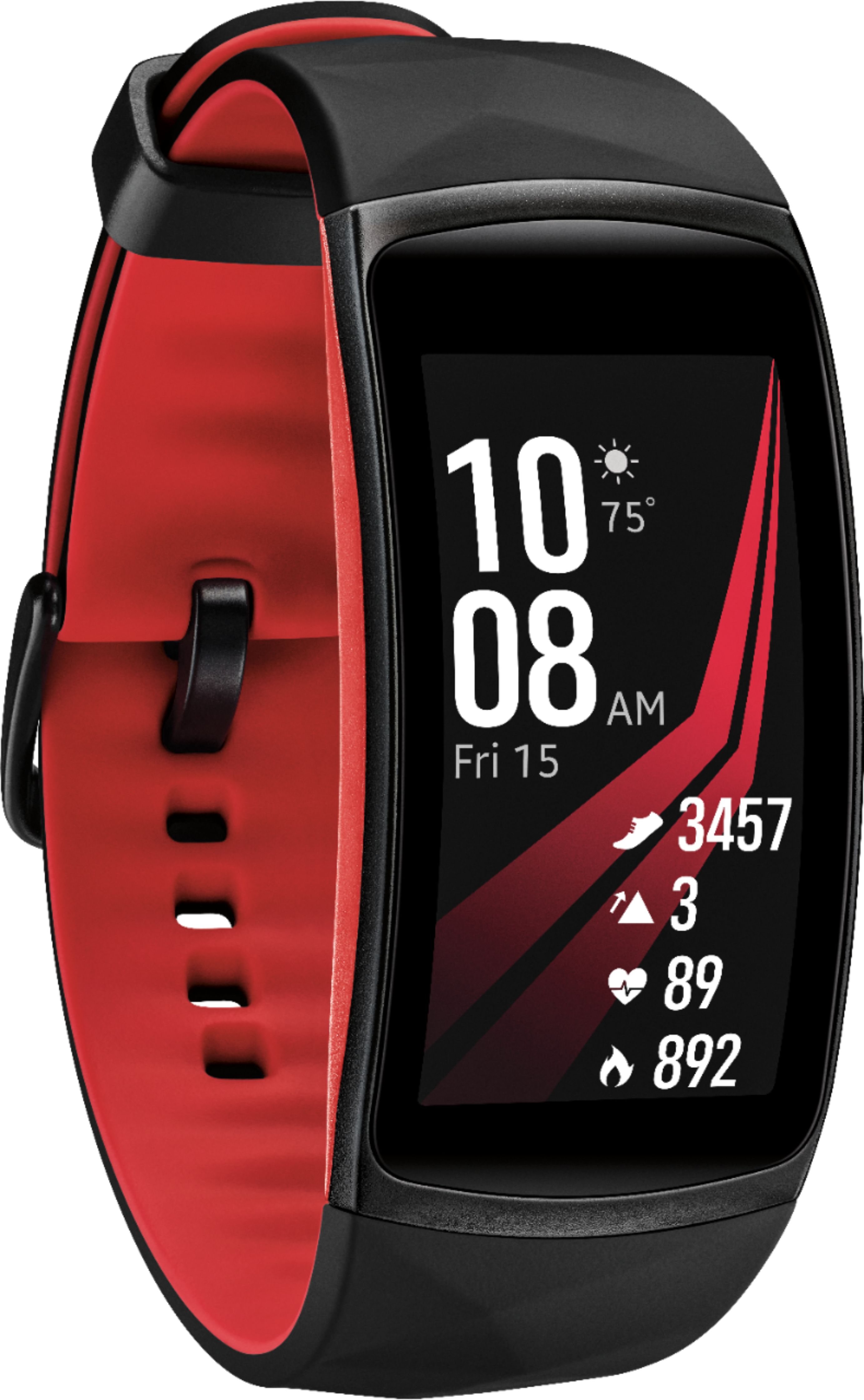 Hoofdstraat Etna ruilen Samsung Geek Squad Certified Refurbished Gear Fit2 Pro Fitness Watch  (Small) Red GSRF SM-R365NZRNXAR - Best Buy