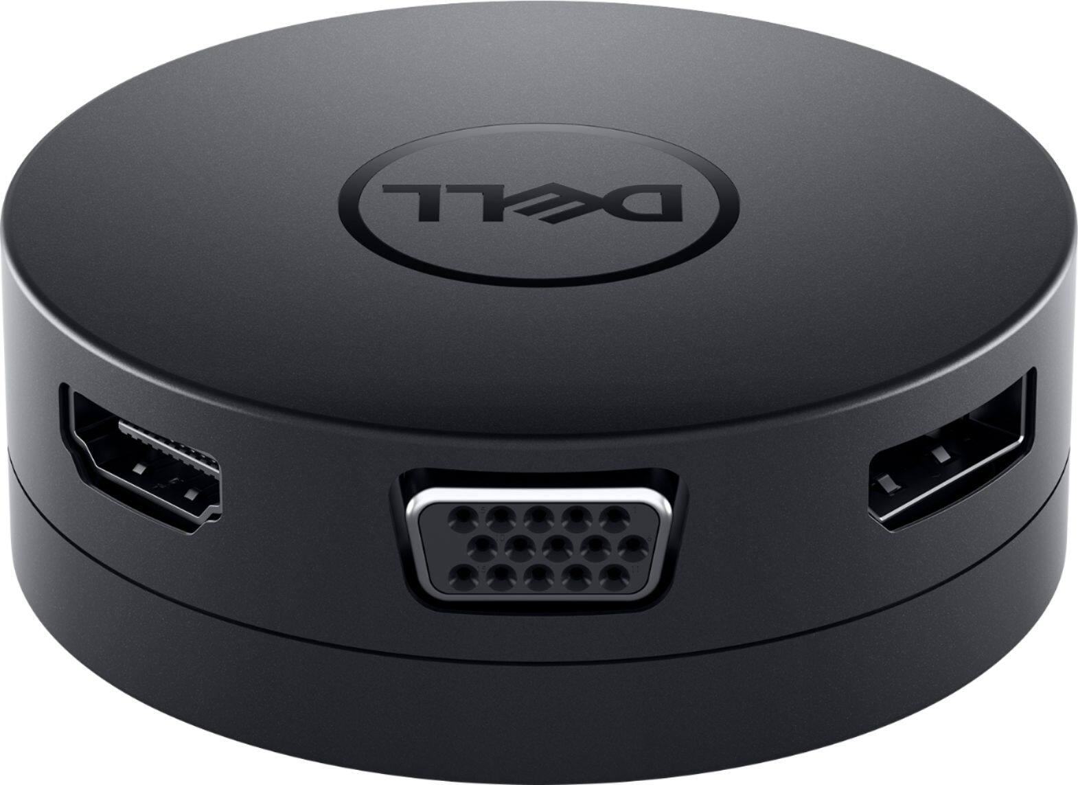 Alt View 11. Dell - USB-C Mobile Adapter - DA300 - 6-in-1 Adapter - Type C Laptop Compatible - Dock and Adapter - Black.