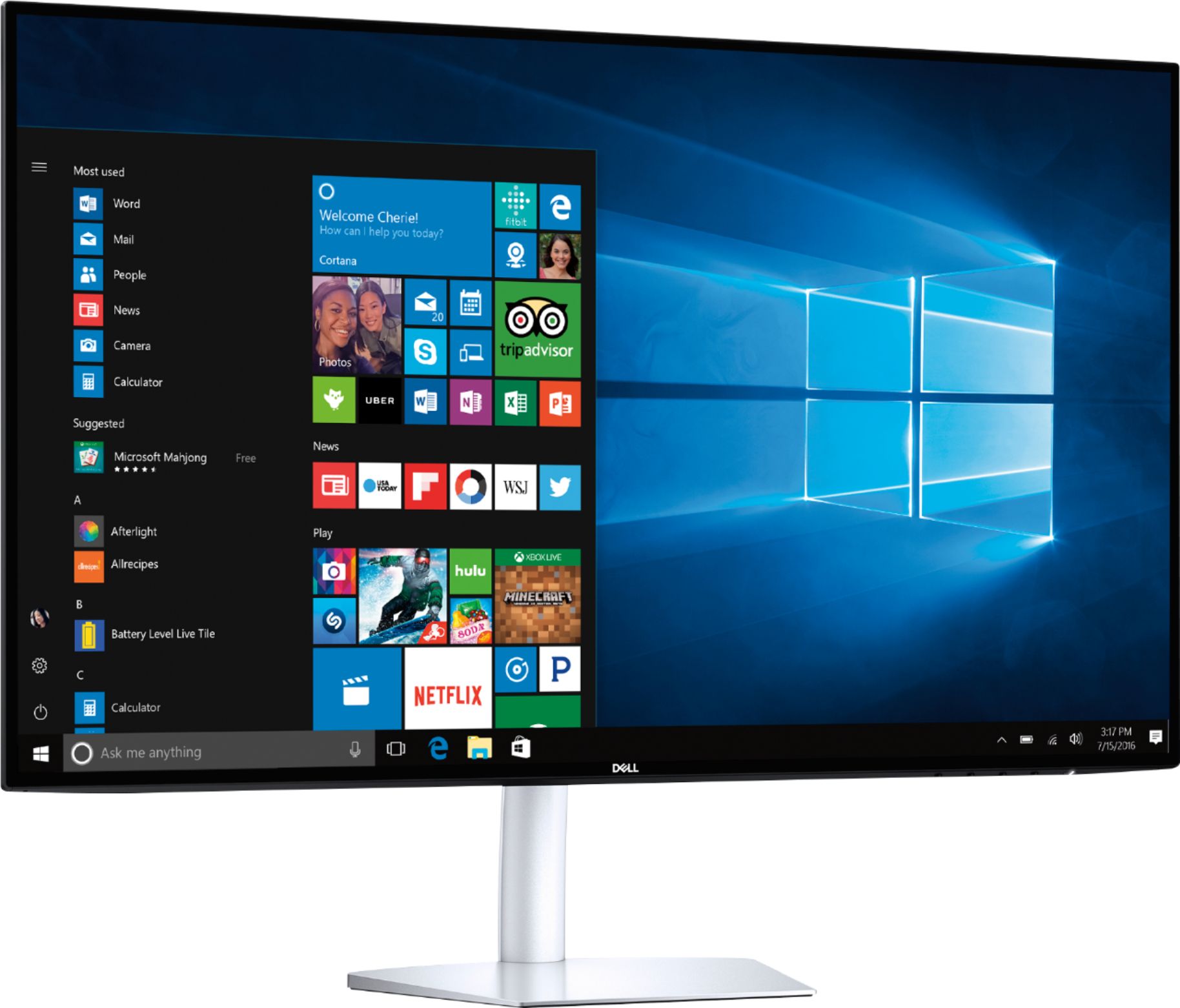 Angle View: Dell - 27" IPS LED QHD Monitor with HDR (HDMI)