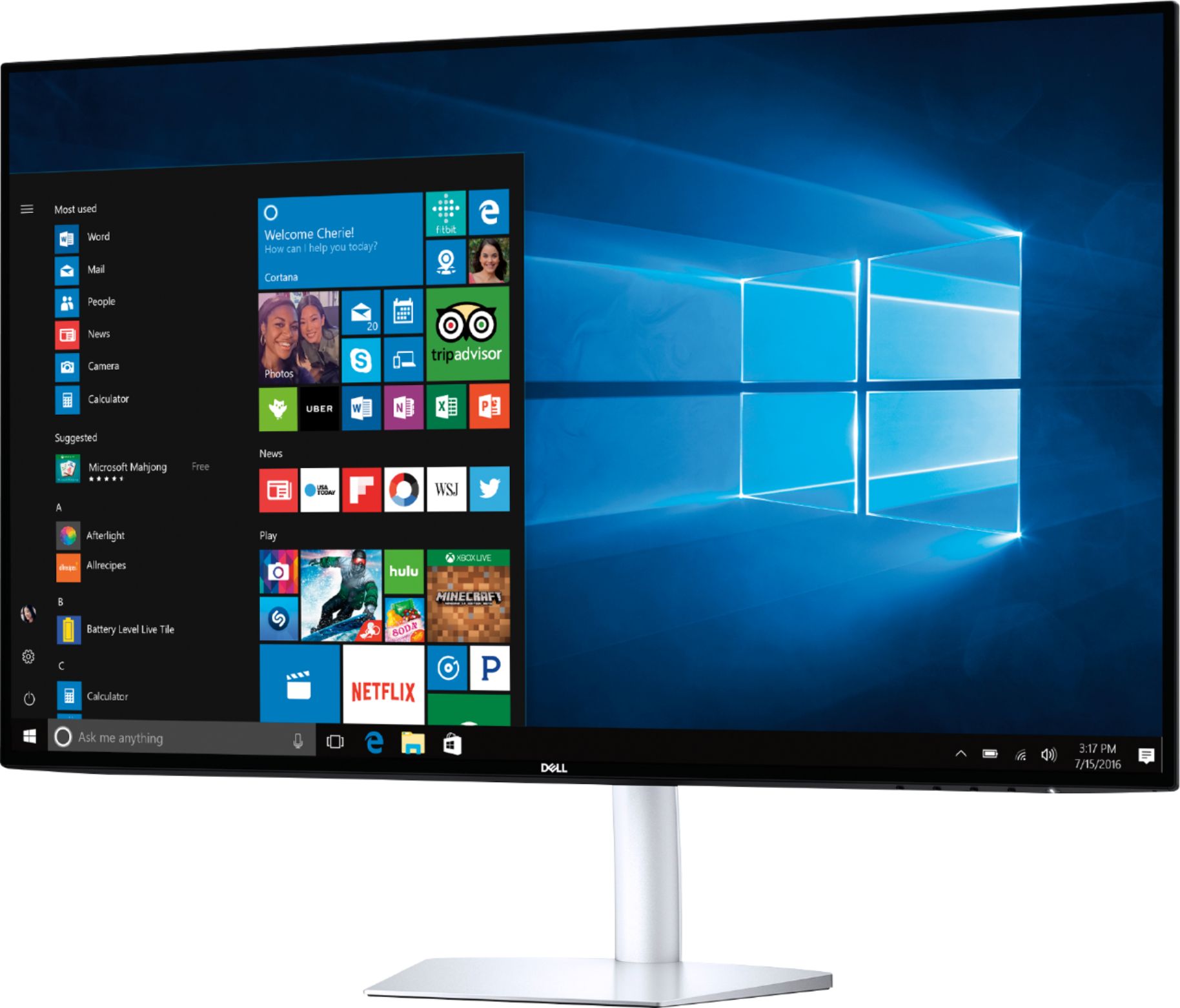 Left View: Dell - 27" IPS LED QHD Monitor with HDR (HDMI)