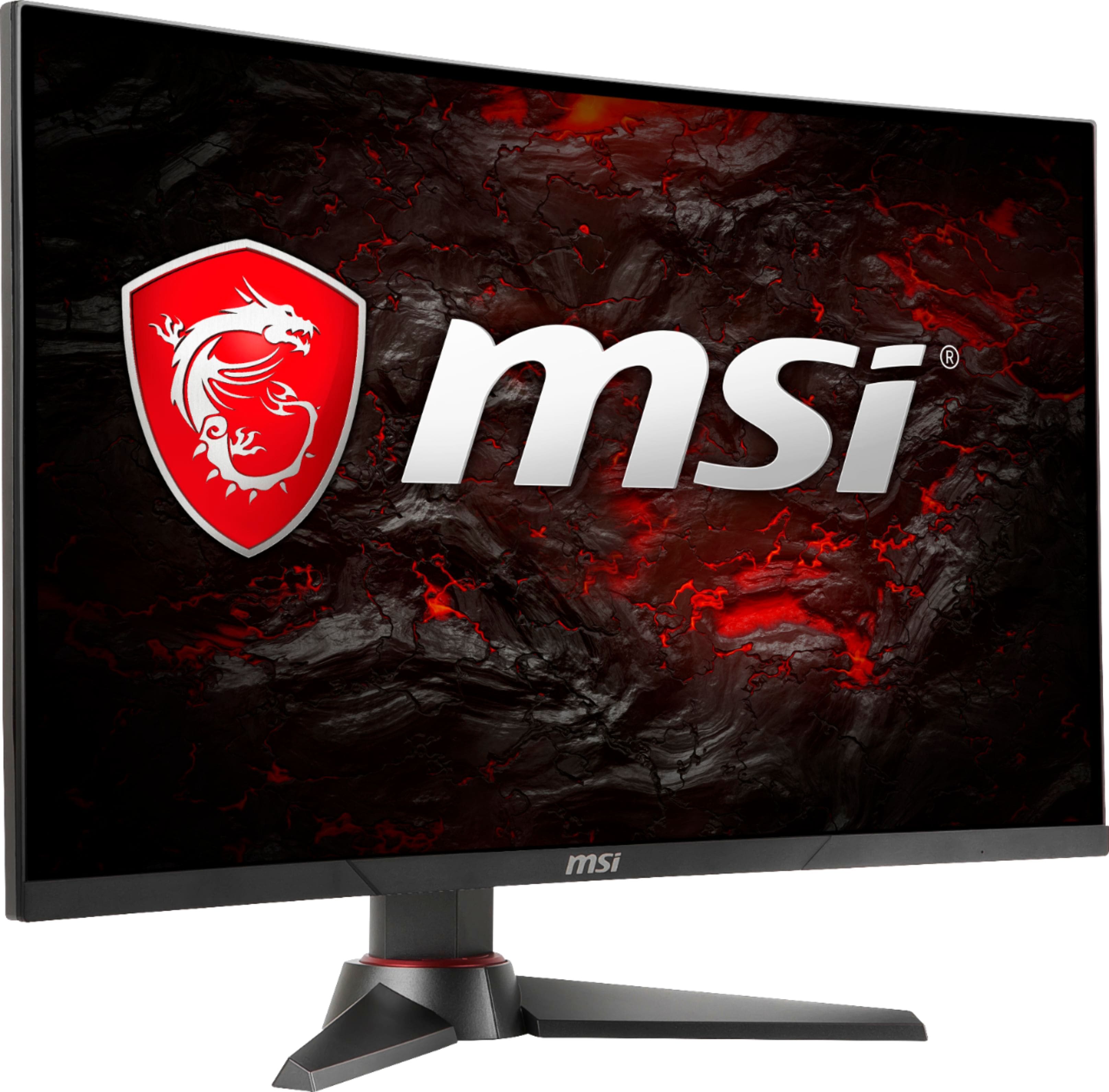 Angle. MSI - Optix 27" LED Curved QHD FreeSync Monitor (DisplayPort, HDMI, DVI) - Black.