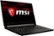 Angle Zoom. MSI - 15.6" Gaming  Laptop - Intel Core i7 - 16GB Memory - NVIDIA GeForce GTX 1070 - 512GB Solid State Drive - Matte Black With Gold Diamond Cut.